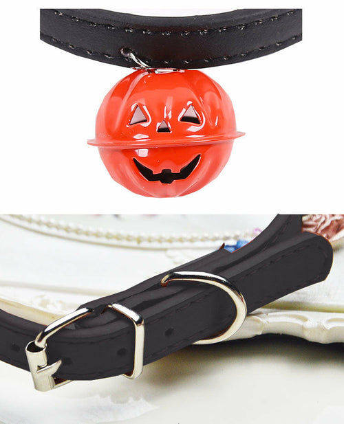 Halloween Pumpkin Pet Bell Collar - photo 2