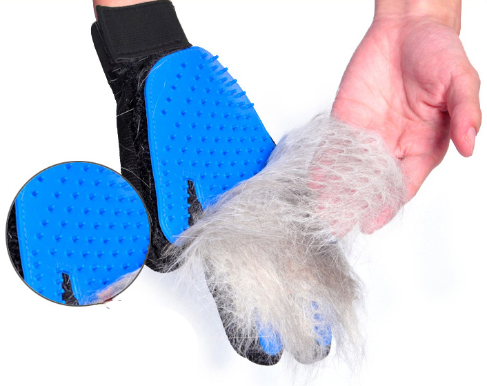 Pet Hair Remover Grooming Gloves - photo 2