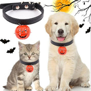 Halloween Pumpkin Pet Bell Collar