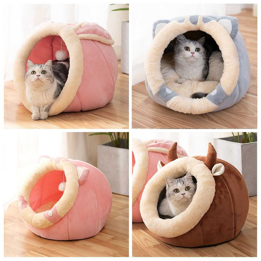 Cozy Semi-Enclosed Cat Nest Bed - photo 2