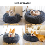 Calming Fluffy Donut Bed for Dogs and Cats - photo 3