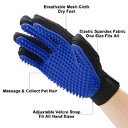 Pet Hair Remover Grooming Gloves - photo 3